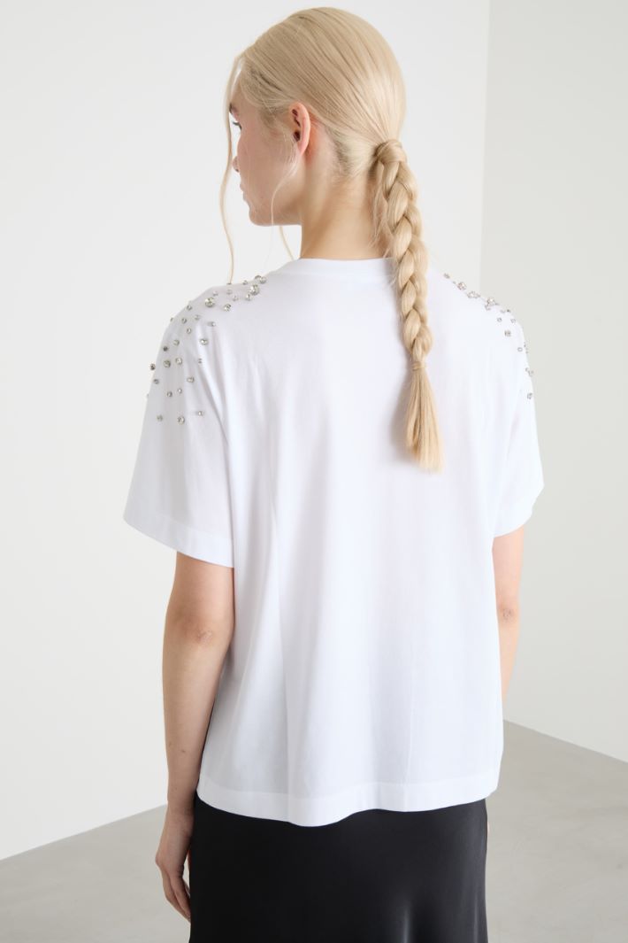 Jewel-embellished T-shirt Intrend - 4