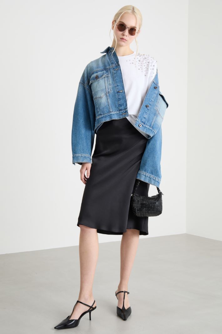 Jewel-embellished T-shirt Intrend