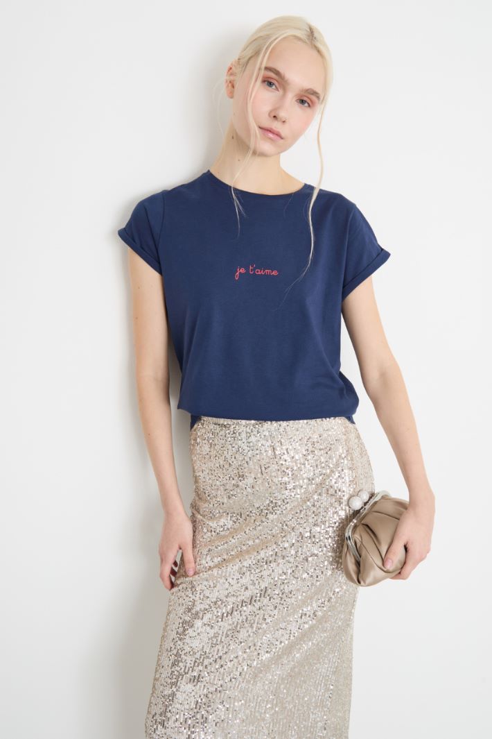 T-shirt with turn-ups Intrend - 2