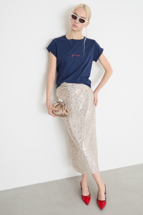 T-shirt with turn-ups Intrend