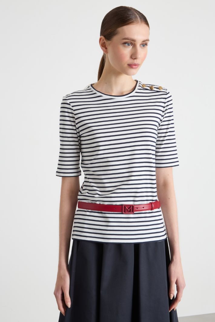 Button-detail T-shirt Intrend - 2