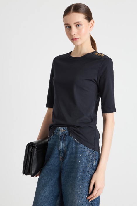 Button-detail T-shirt Intrend