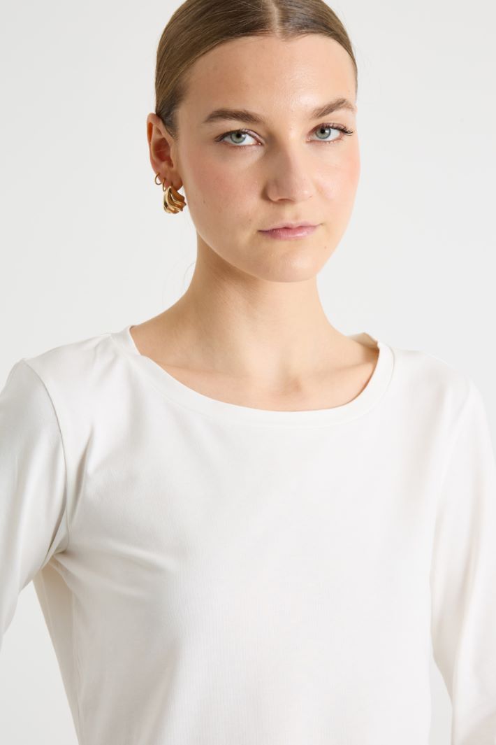 Boat-Neck T-Shirt in Jersey Intrend - 3