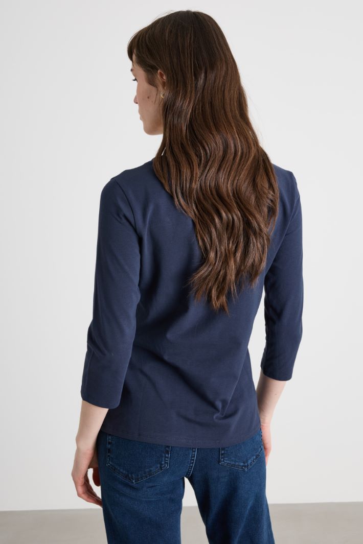 Boat-Neck T-Shirt in Jersey Intrend - 4