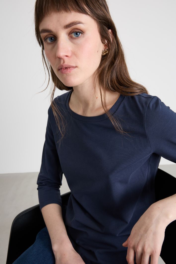 Boat-Neck T-Shirt in Jersey Intrend - 3