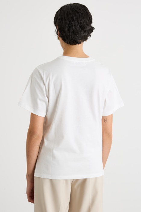 T-shirt in jersey con stampa