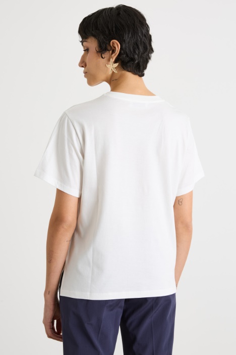 T-shirt in jersey con stampa