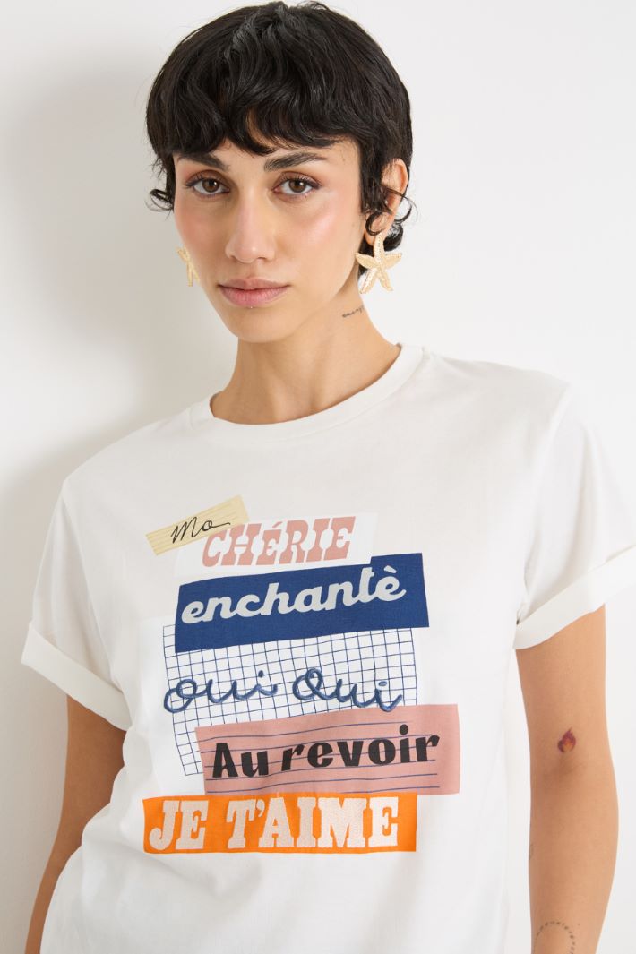 T-shirt in jersey con stampa Intrend - 3