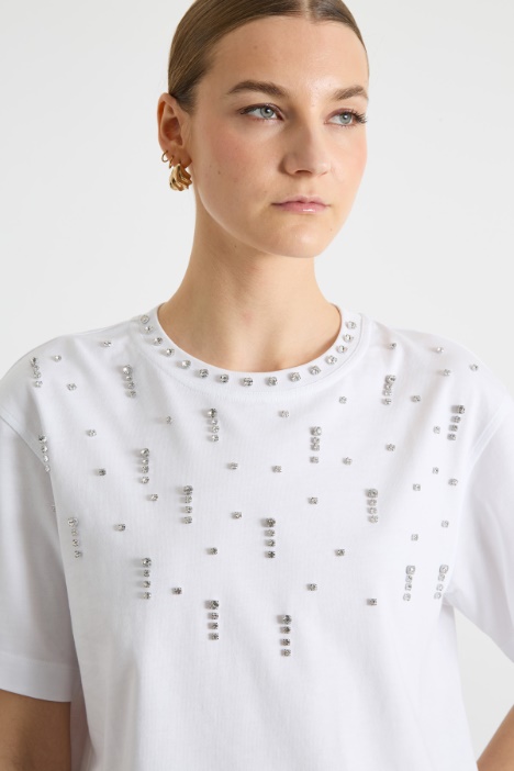 T-shirt con strass