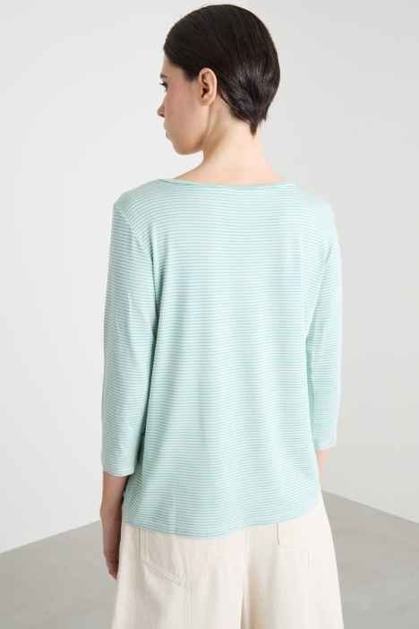 T-shirt con manica a tre quarti