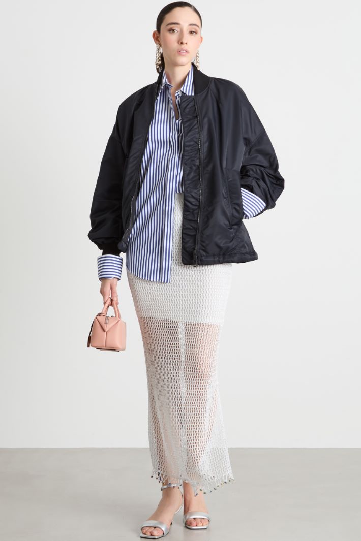 Cropped padded bomber jacket Intrend