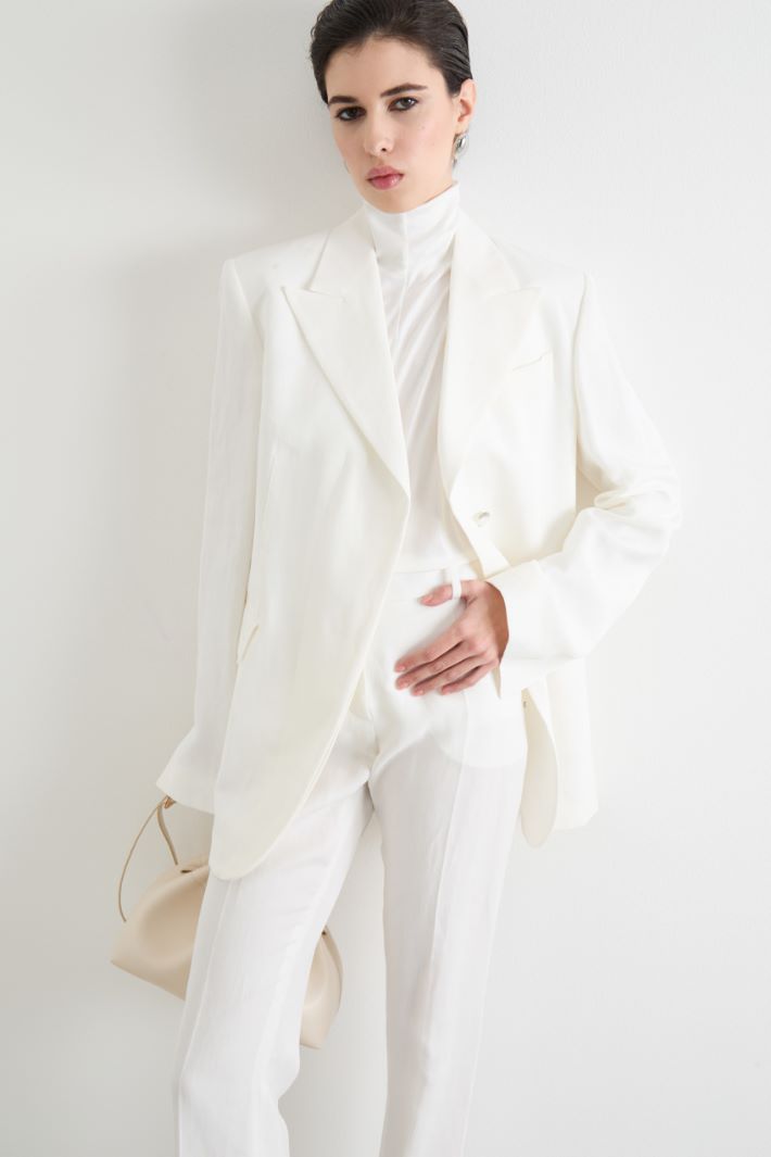 Peaked lapel twill blazer Intrend - 2