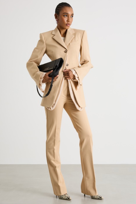 Asymmetric fastening blazer Intrend