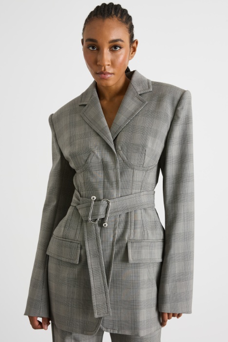 Slim-fit belted jacket Intrend