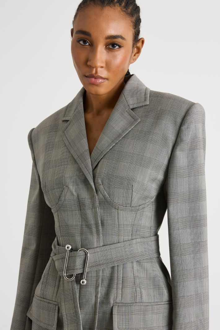 Slim-fit belted jacket Intrend - 3