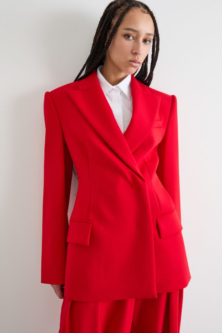 Concealed-fastening double-breasted blazer Intrend - 3