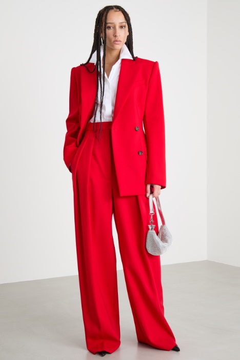 Concealed-fastening double-breasted blazer Intrend