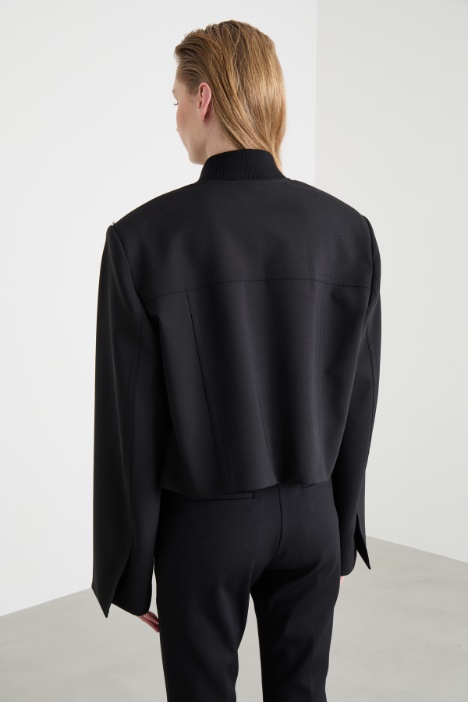 Giacca con zip e collo a bomber