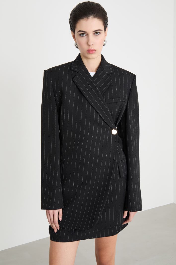 High-stance pinstripe blazer Intrend - 2