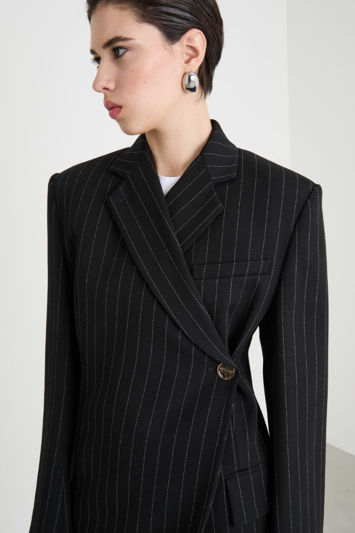 High-stance pinstripe blazer Intrend - 3