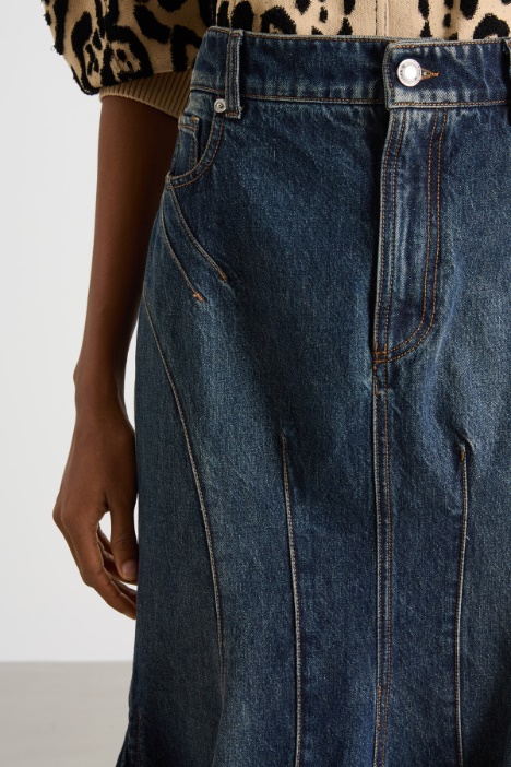 Gonna a sirena in jeans