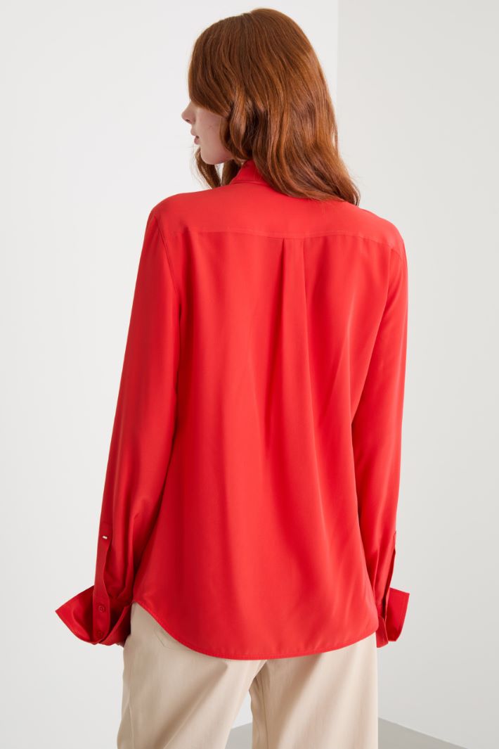 Fluid Crepe de Chine Blouse Intrend - 4