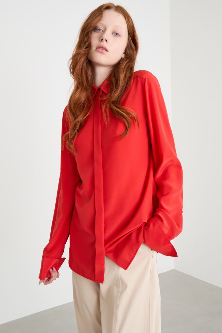 Fluid Crepe de Chine Blouse Intrend - 2
