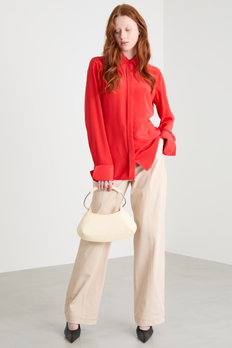 Fluid Crepe de Chine Blouse Intrend