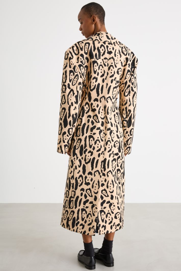 Animal print trench coat Intrend - 4