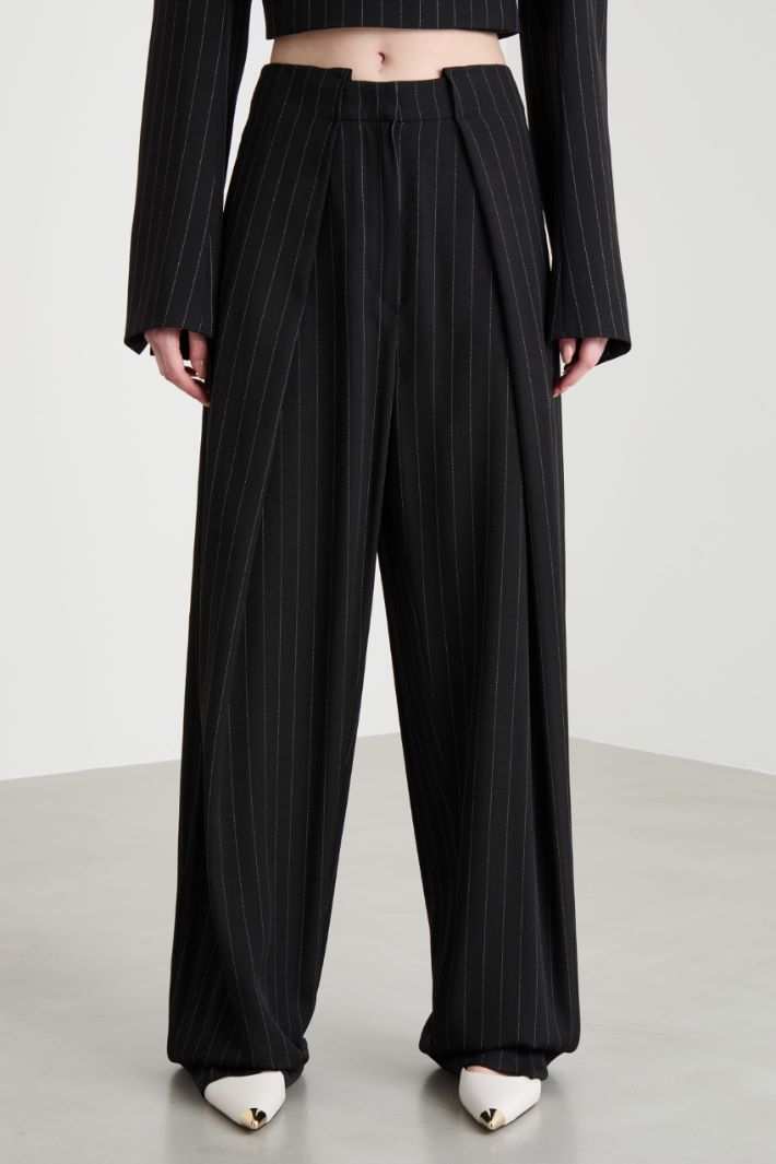 Pleated wide-leg trousers Intrend - 2