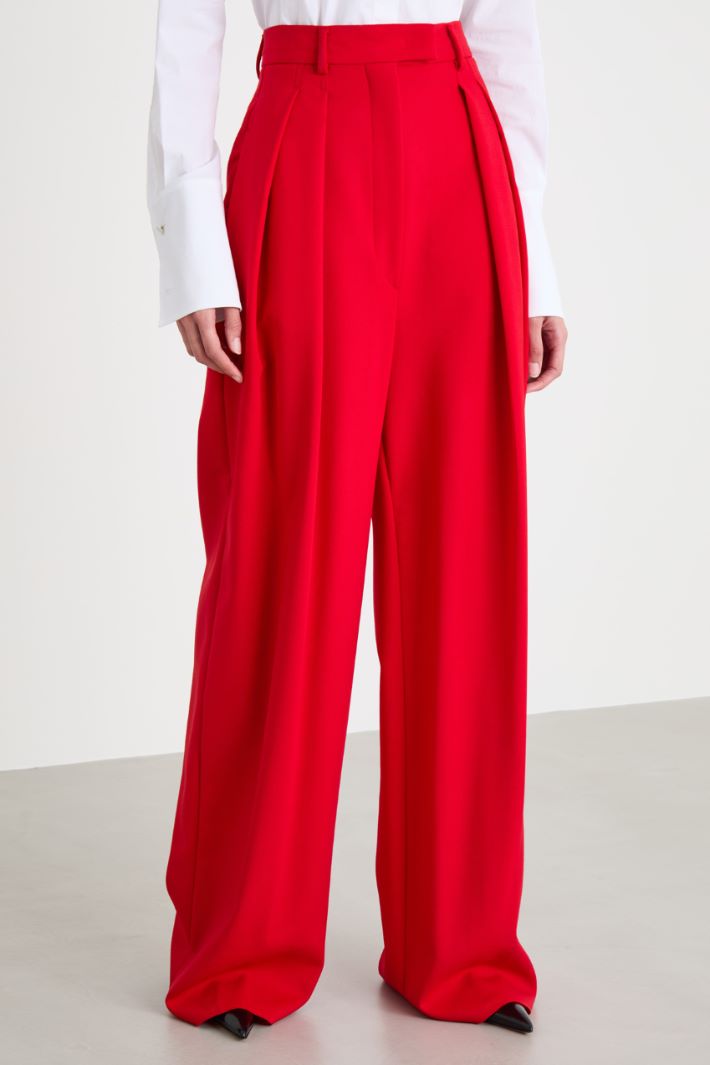 Wide-leg double-cloth trousers Intrend - 2