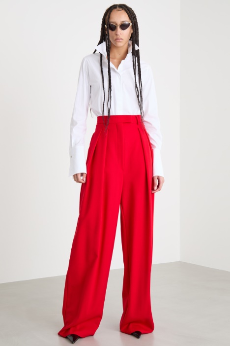 Wide-leg double-cloth trousers Intrend