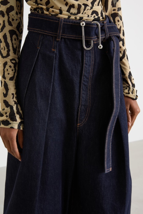 Jeans oversize a vita alta