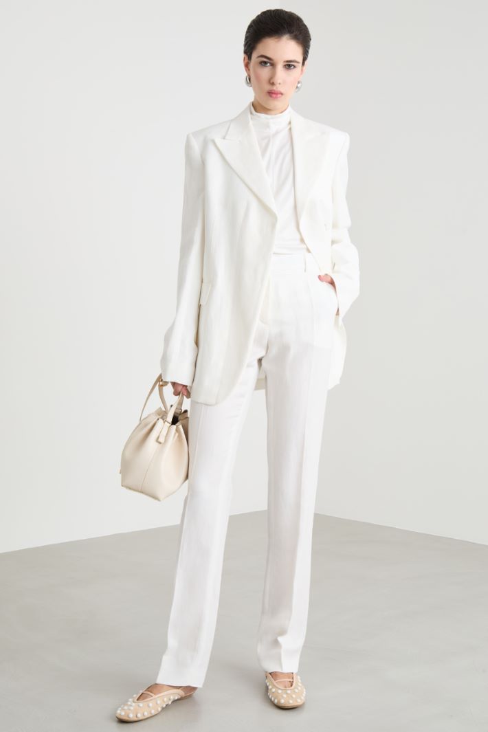 Straight twill trousers Intrend