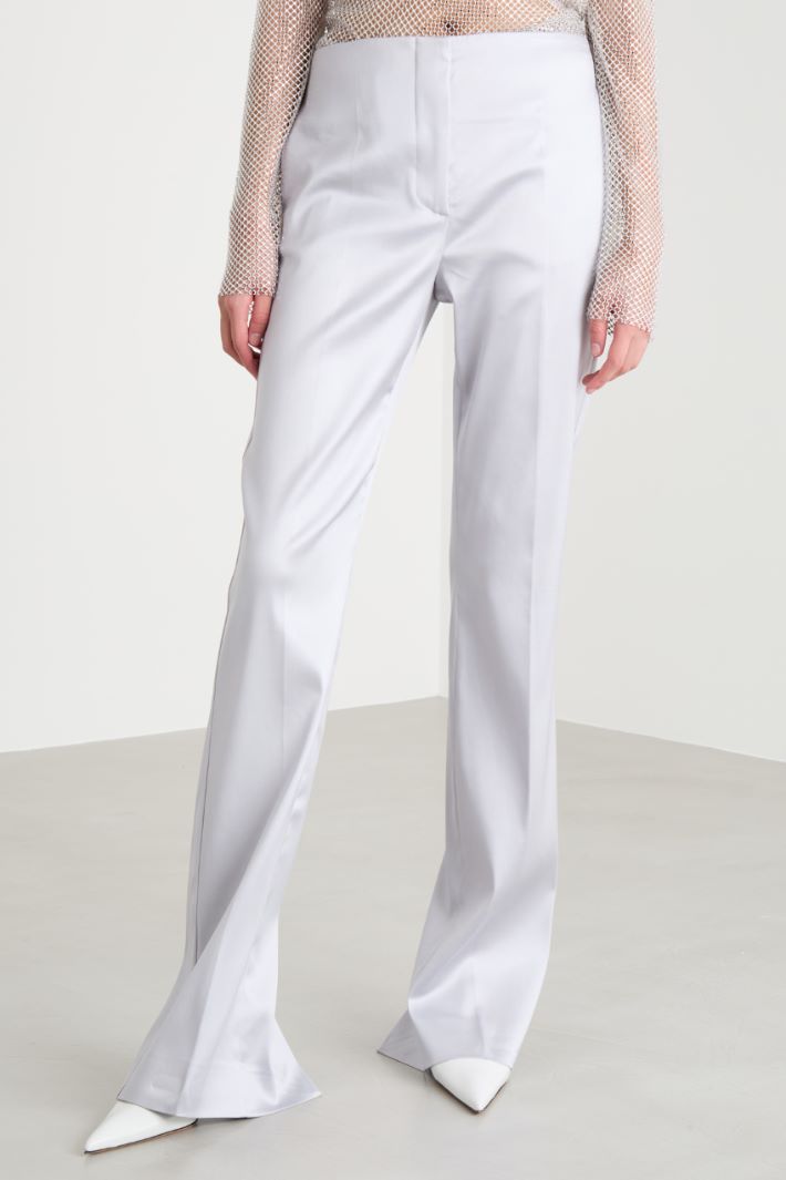 Slim-fit satin trousers Intrend - 2