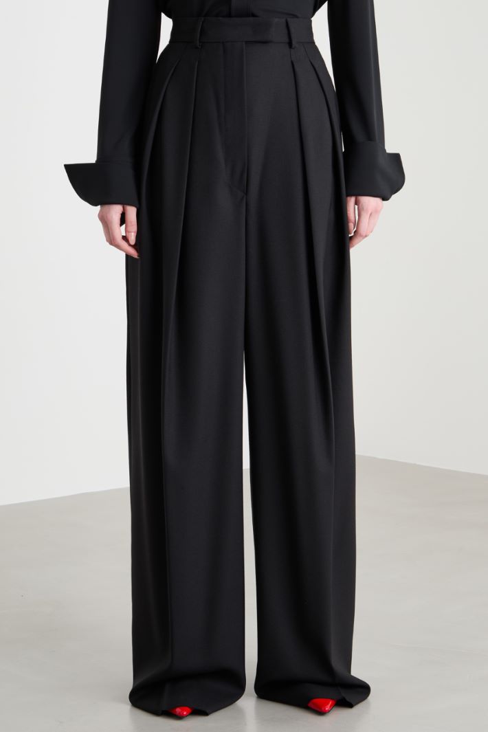 High-waisted palazzo trousers Intrend - 2