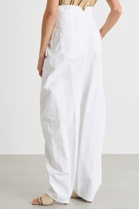 Pantalone balloon a vita alta