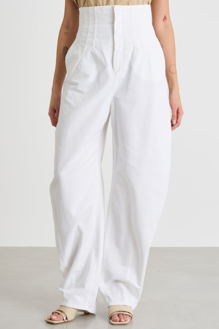 Pantalone balloon a vita alta Intrend - 2