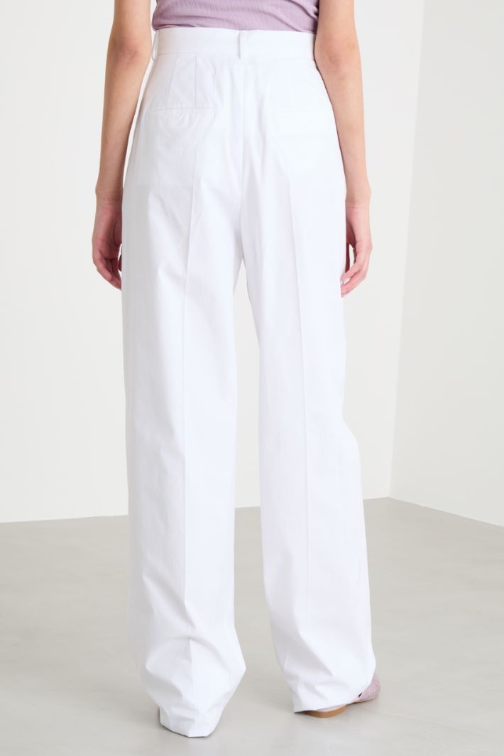 High-rise canvas trousers Intrend - 4