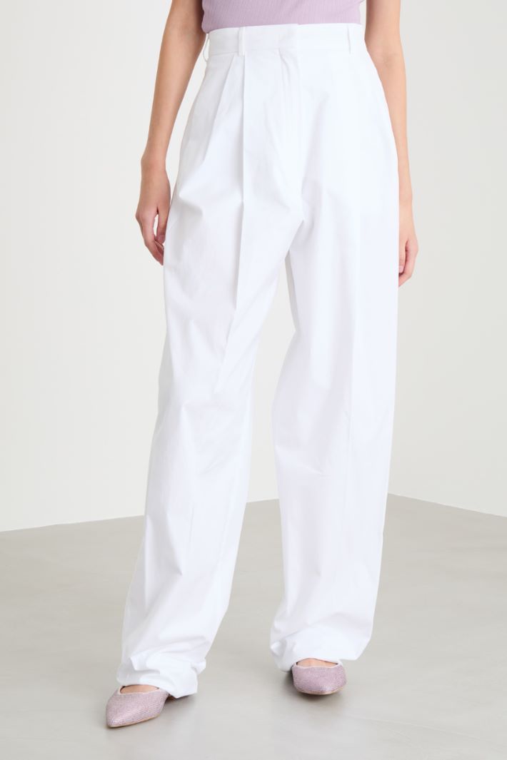 High-rise canvas trousers Intrend - 2