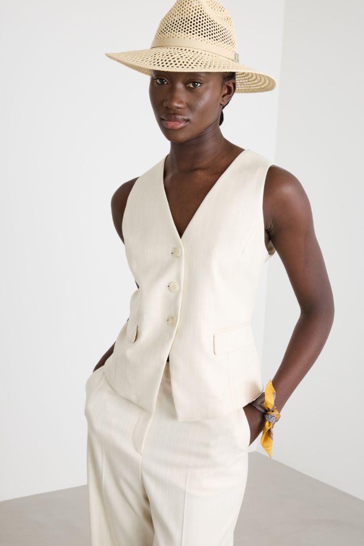 Gilet slim gessato Intrend - 2