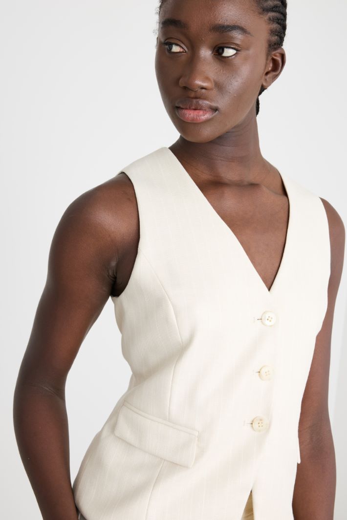 Gilet slim gessato Intrend - 3