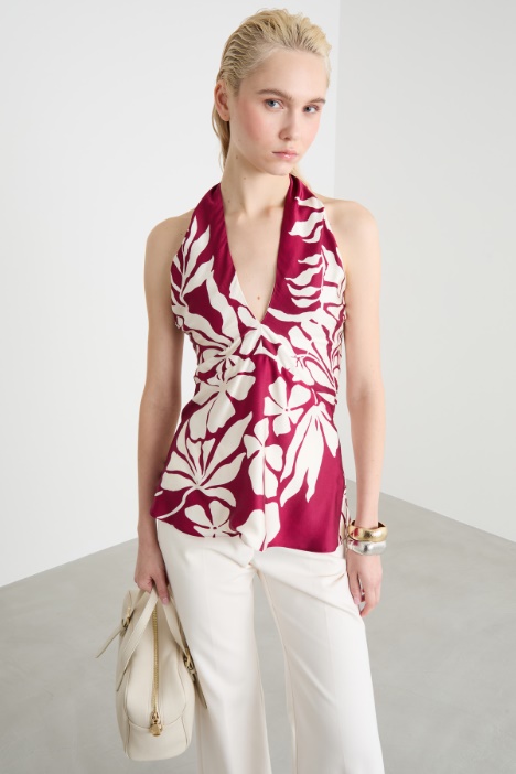 Floral satin top Intrend