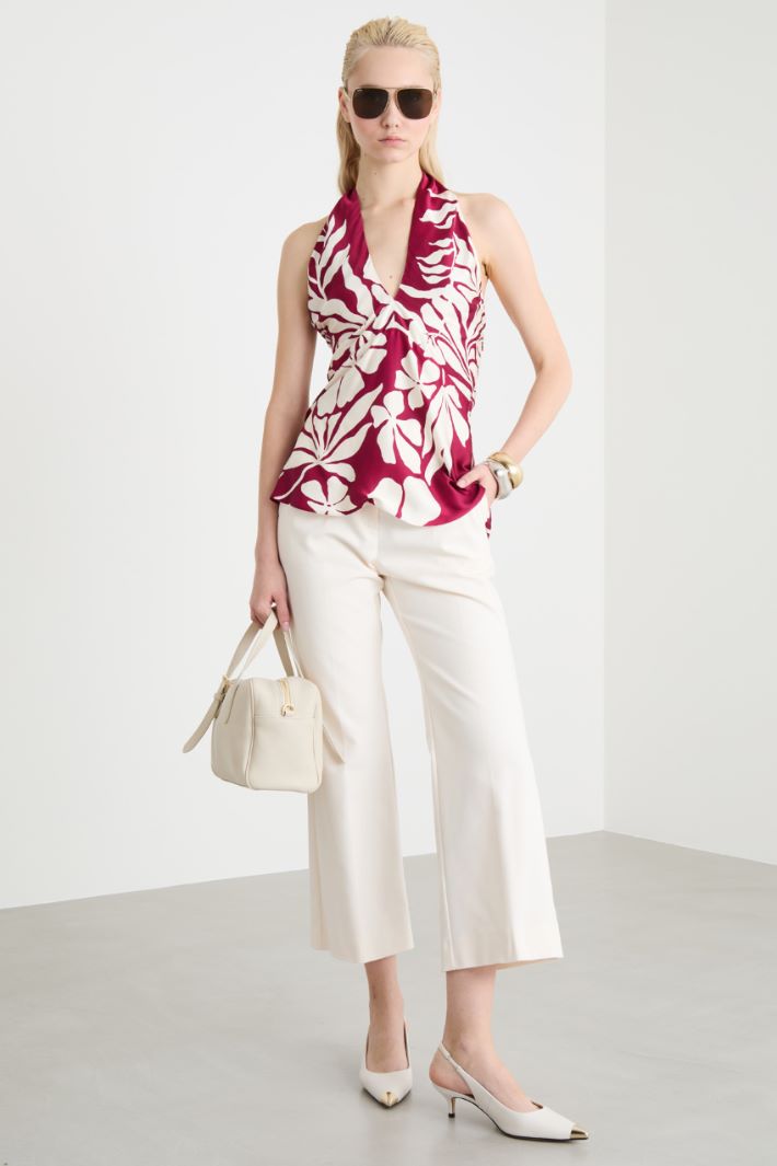 Floral satin top Intrend