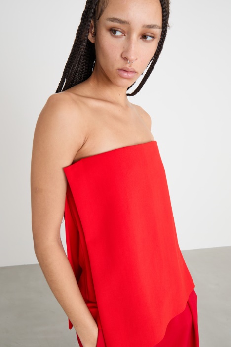 Top off-shoulder in cady