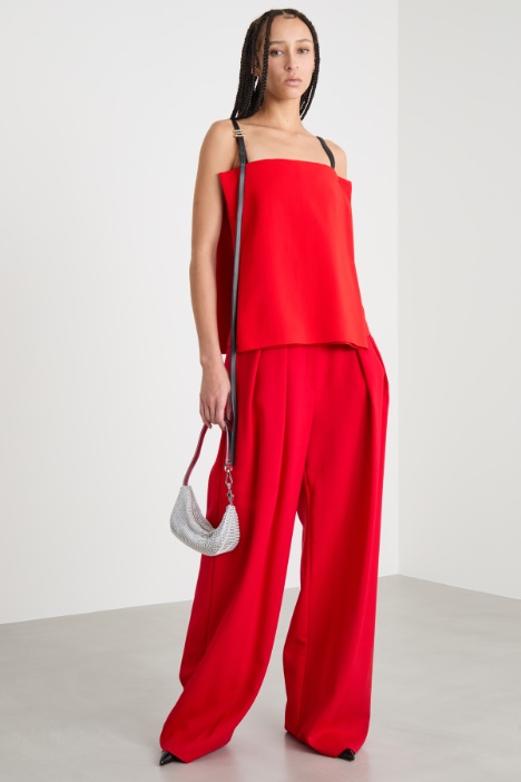 Off-shoulder cady top Intrend