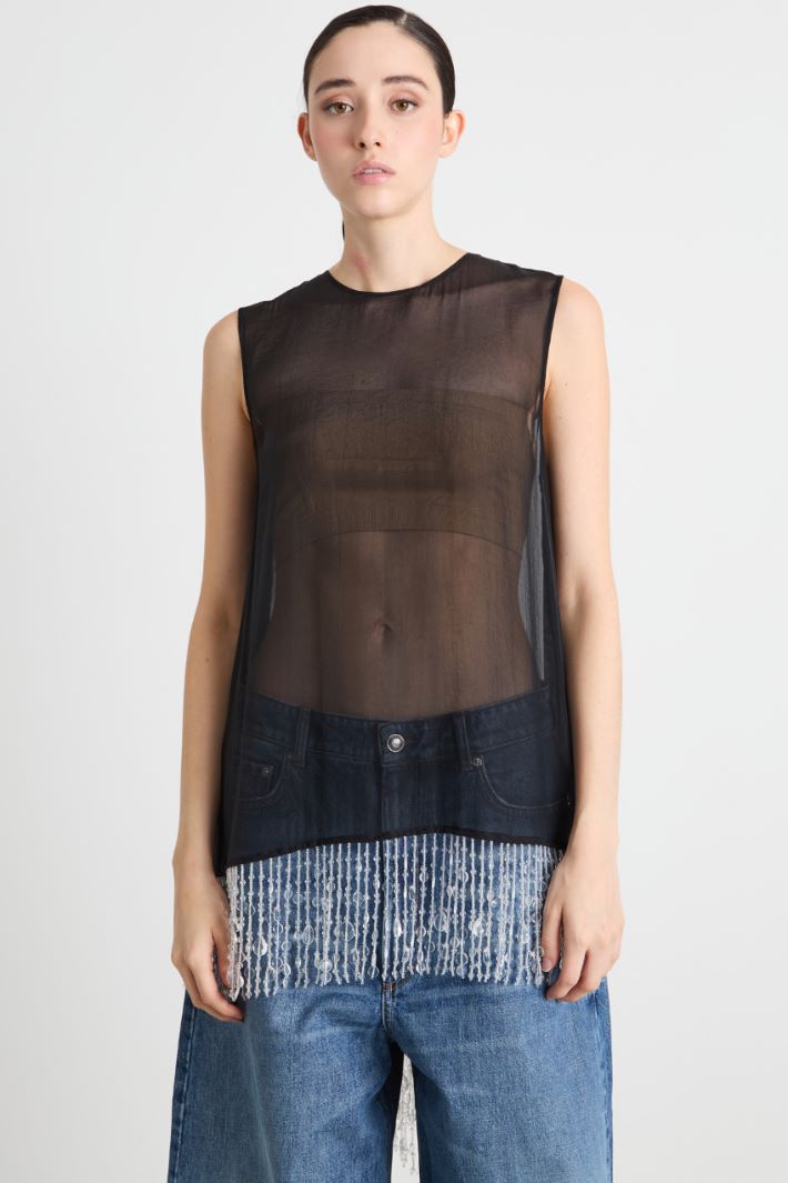 Gem-fringed top Intrend - 2