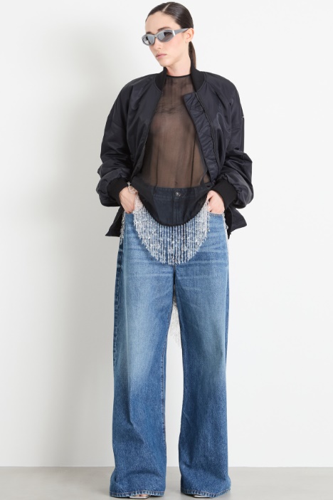 Gem-fringed top Intrend