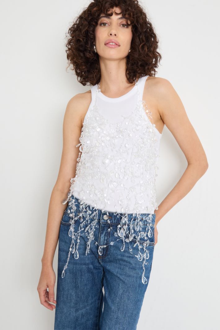 Crystal-embellished top Intrend - 2