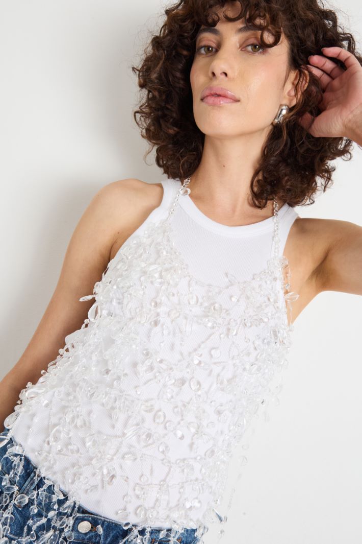 Crystal-embellished top Intrend - 3